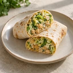 Chickpea Cabbage Coriander Wraps