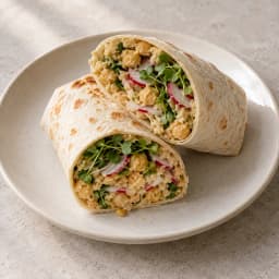 Chickpea Radish Microgreen Wraps