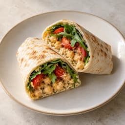 Chickpea Tomato Rocket Wraps