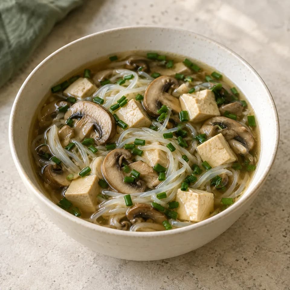 Mushroom Chive Noodle Broth