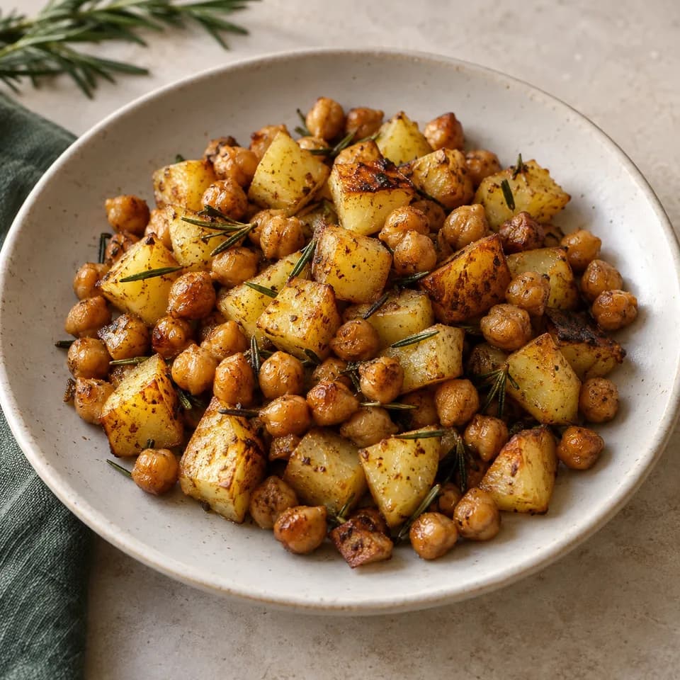 Rosemary Potato Chickpea Tray