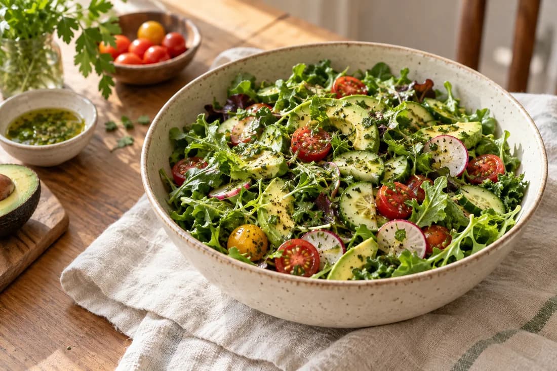 A fresh vegetable salad