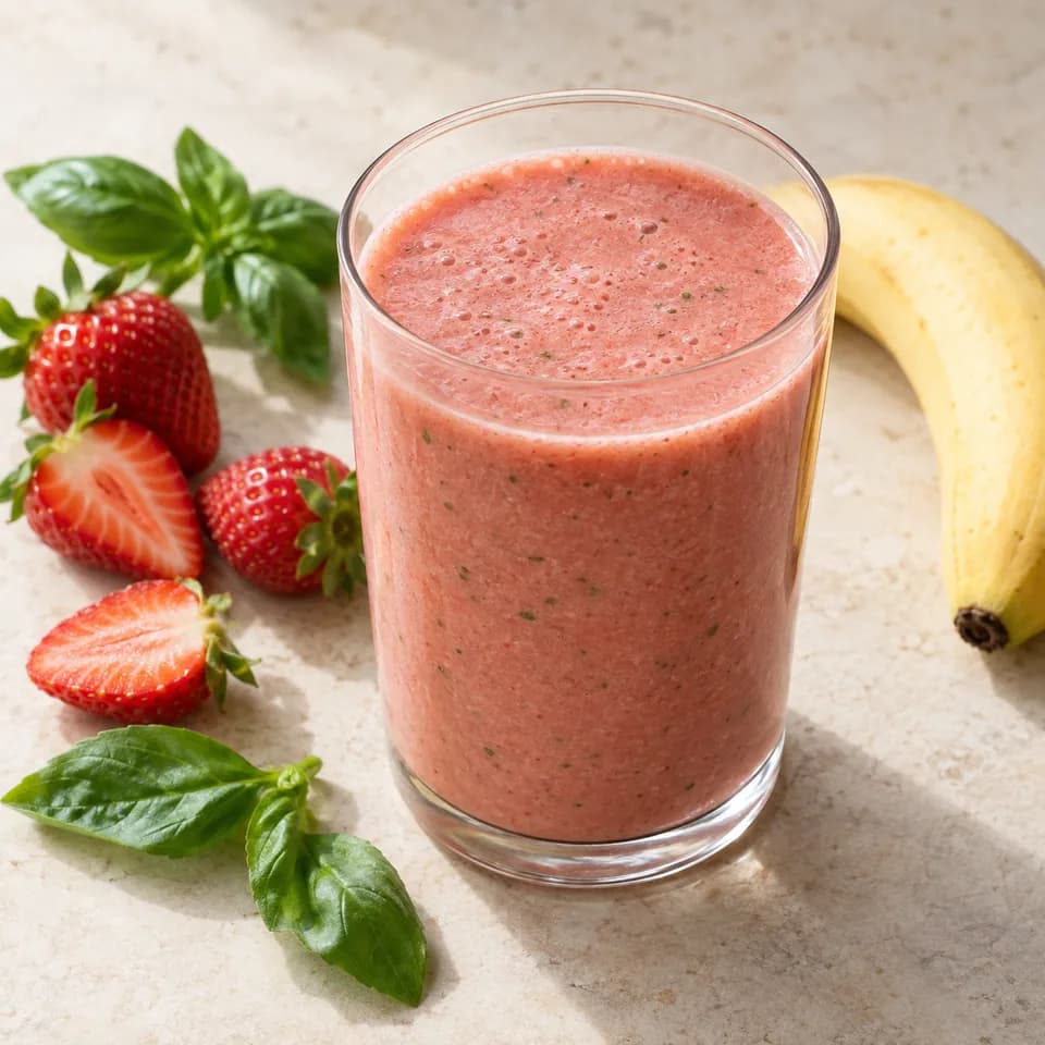 Strawberry Basil Smoothie